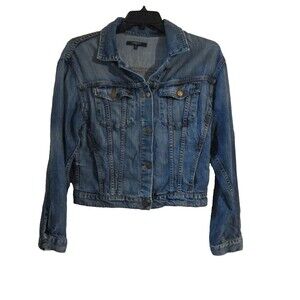 FIDELITY Denim Riders Jacket  Exile Vintage Women's Size Medium Soft Fabric Blue